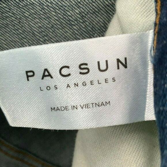 PACSUN Jeans Men Size 30X30 Stacked Skinny Distressed Bleach Print Pockets Denim - Picture 11 of 12